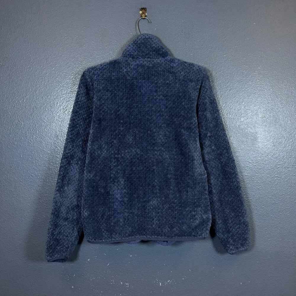 Columbia M women’s blue fleece full zip sweatshirt outdoor hiking